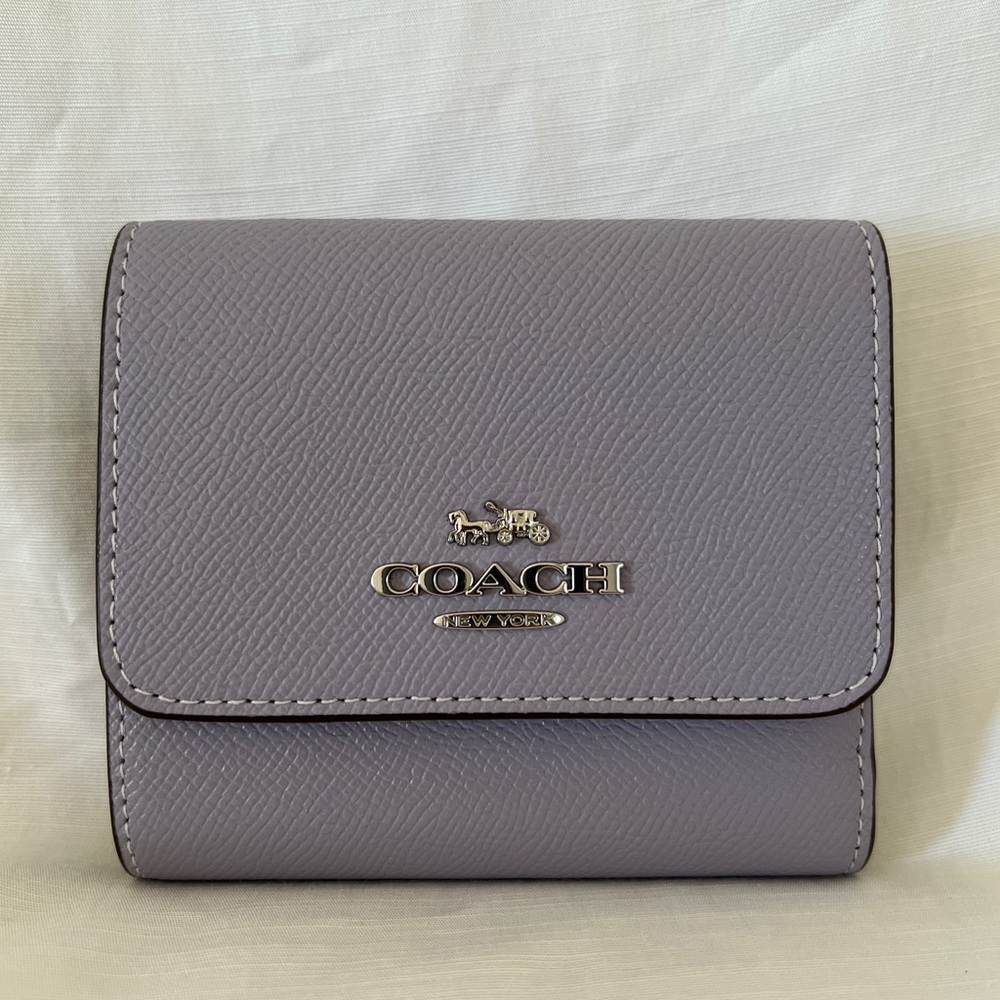 Coach Crossgrain Leather Small Trifold Wallet